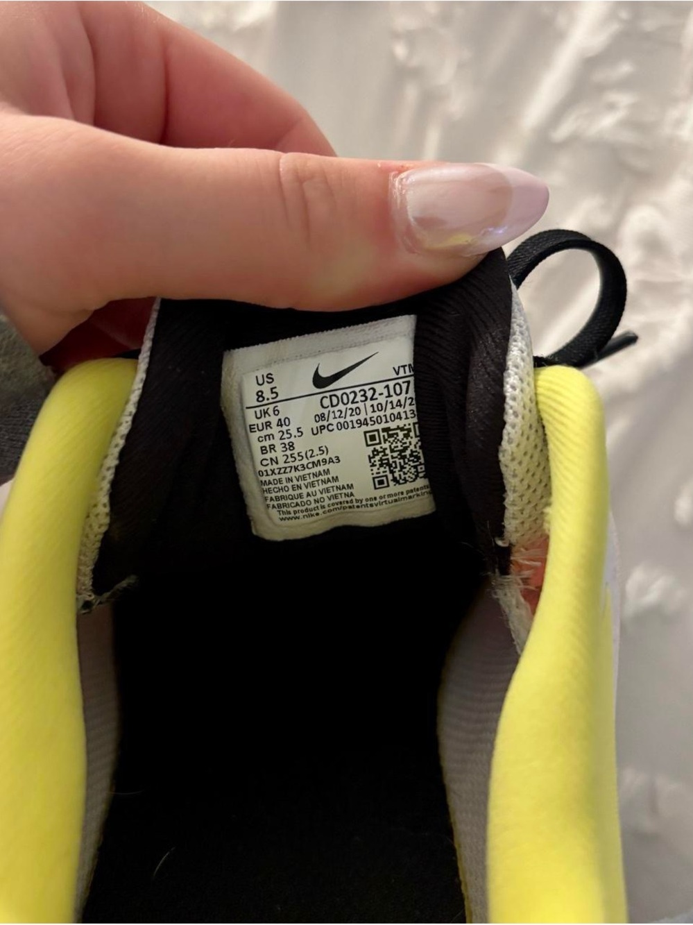 Nike Women's Running Shoes - White/Coral/Neon Yellow - Picture 4 of 5